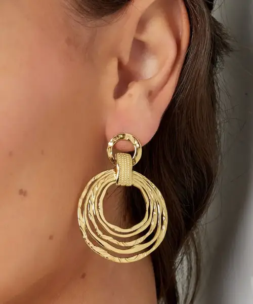 Cercei în cercuri - auriu