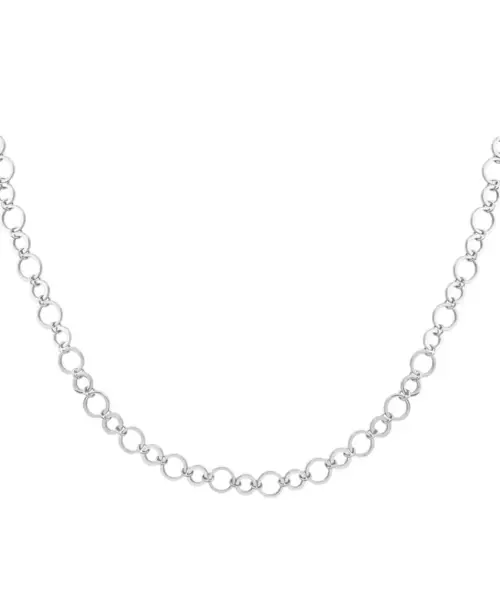 Colier în cercuri unite - argintiu