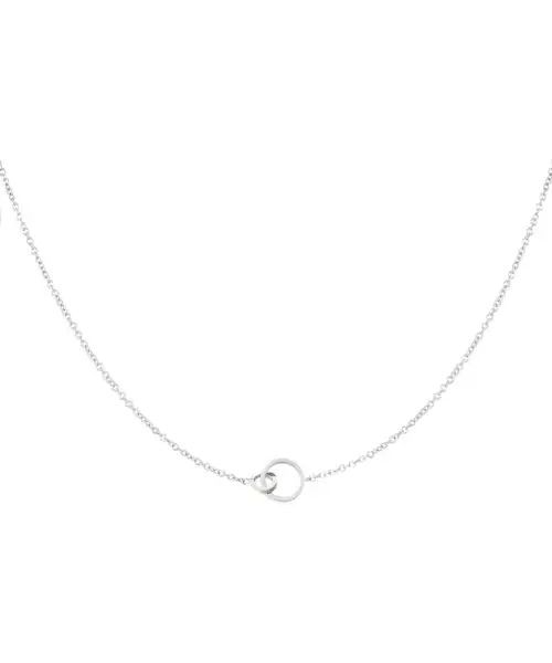Colier lanț unit - argintiu