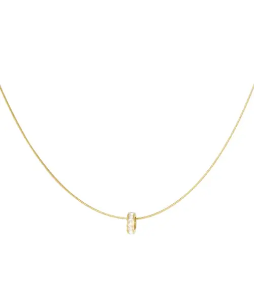 Colier cerc infinit cu pietre - auriu