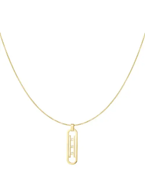 Colier cu piatră - auriu