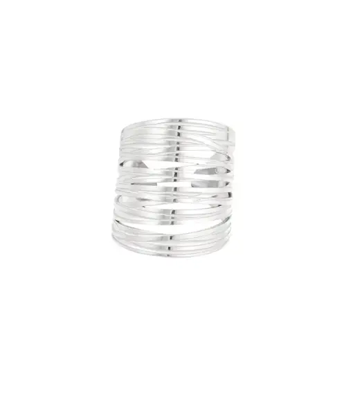 Inel lung - argintiu