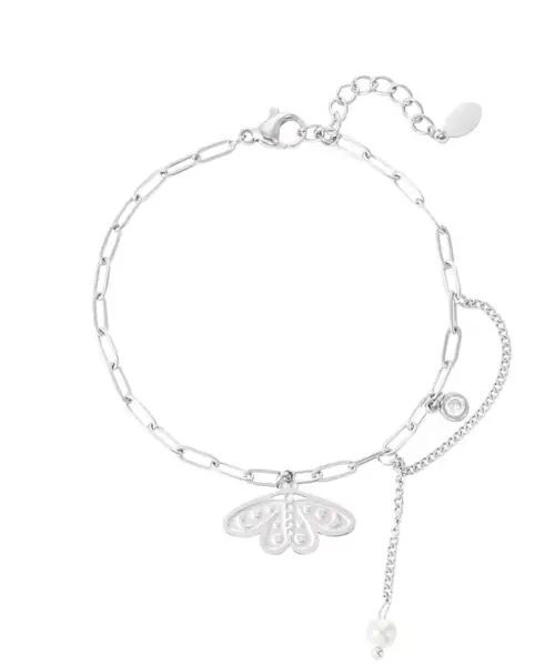 Brățară îngeraș înaripat - argintiu