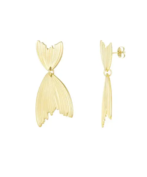 Cercei fluture magic - auriu